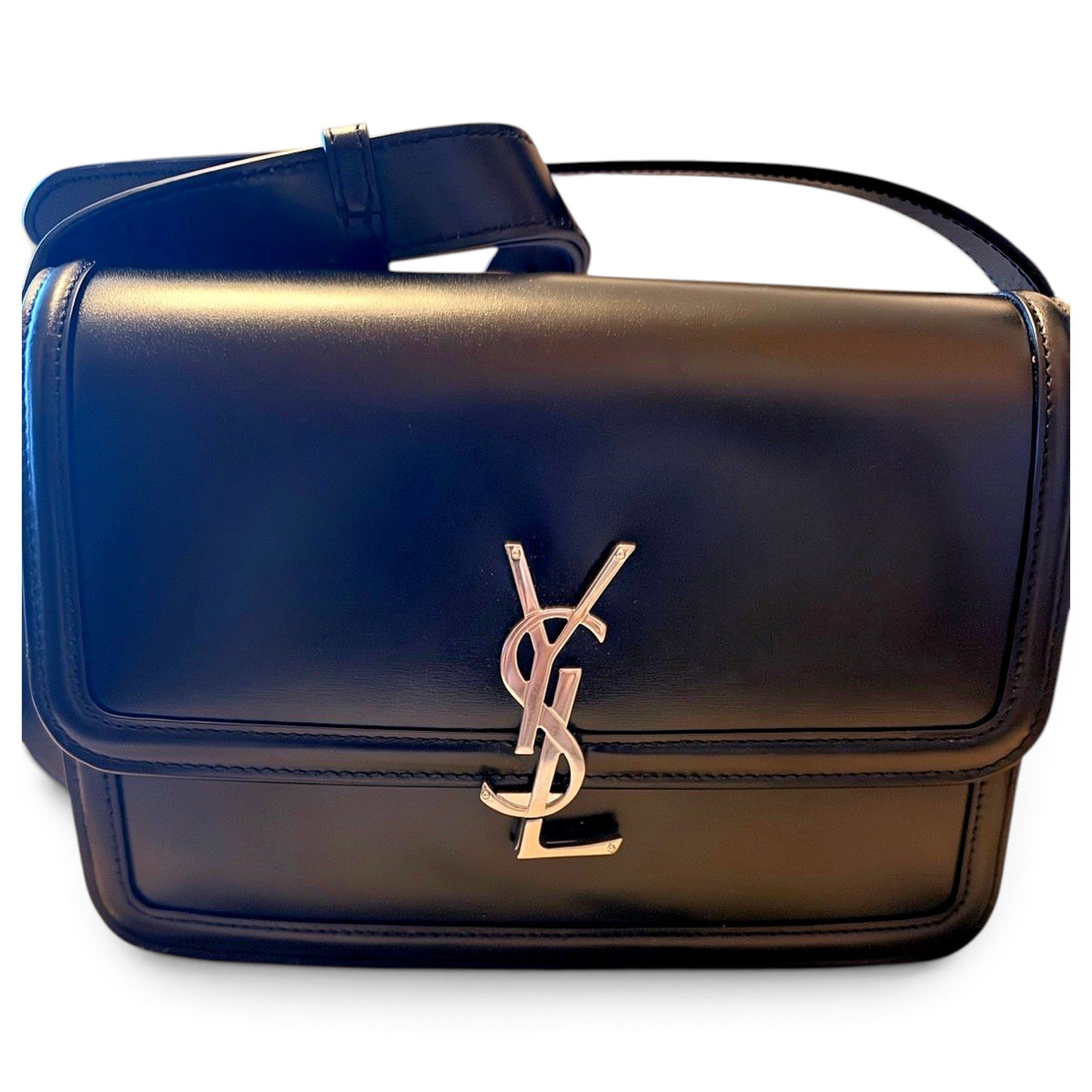 Solférino leather handbag