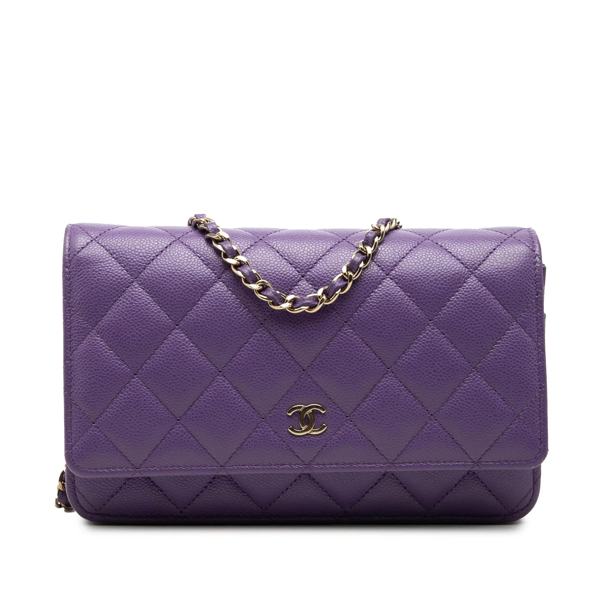 Wallet On Chain leather crossbody bag