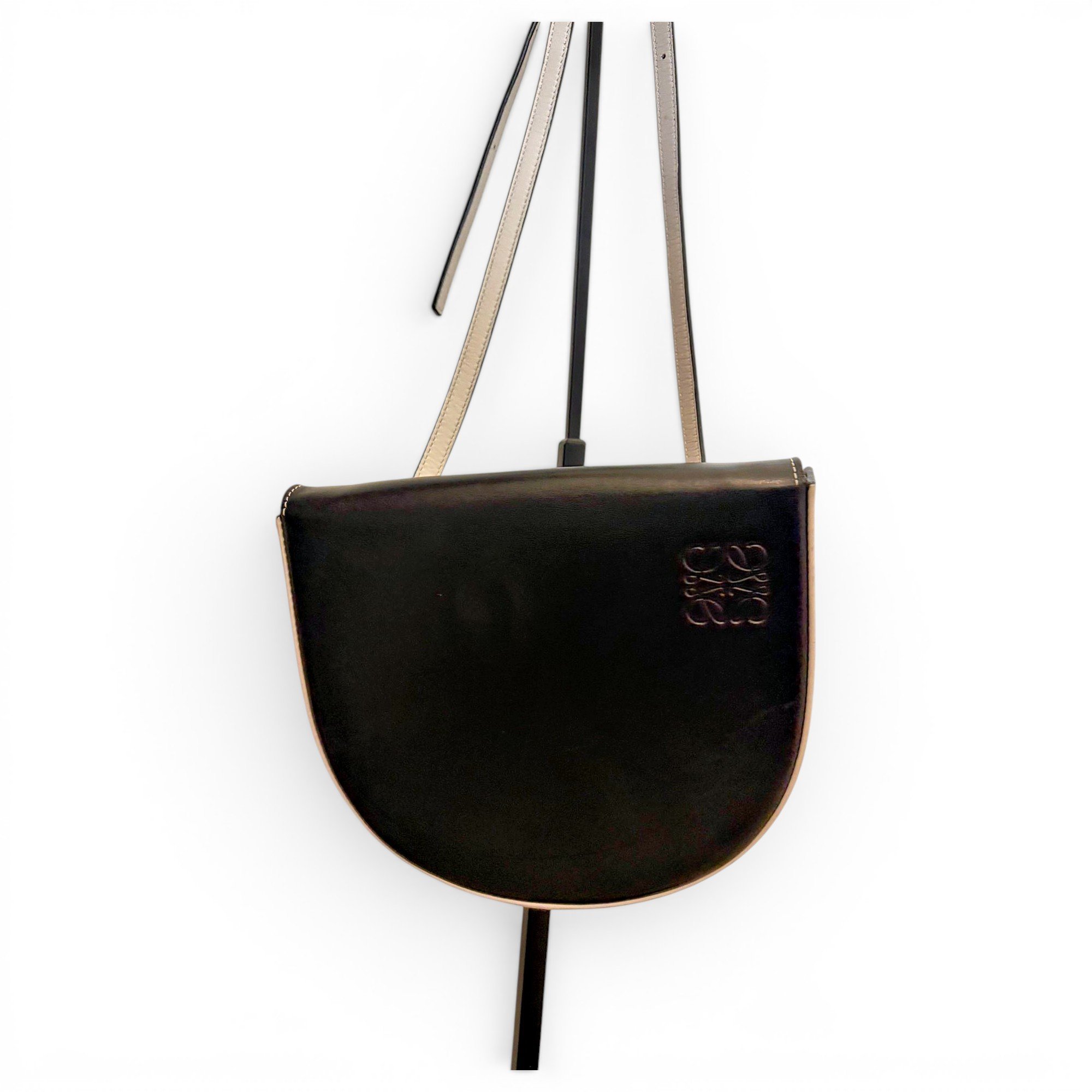 Heel leather crossbody bag