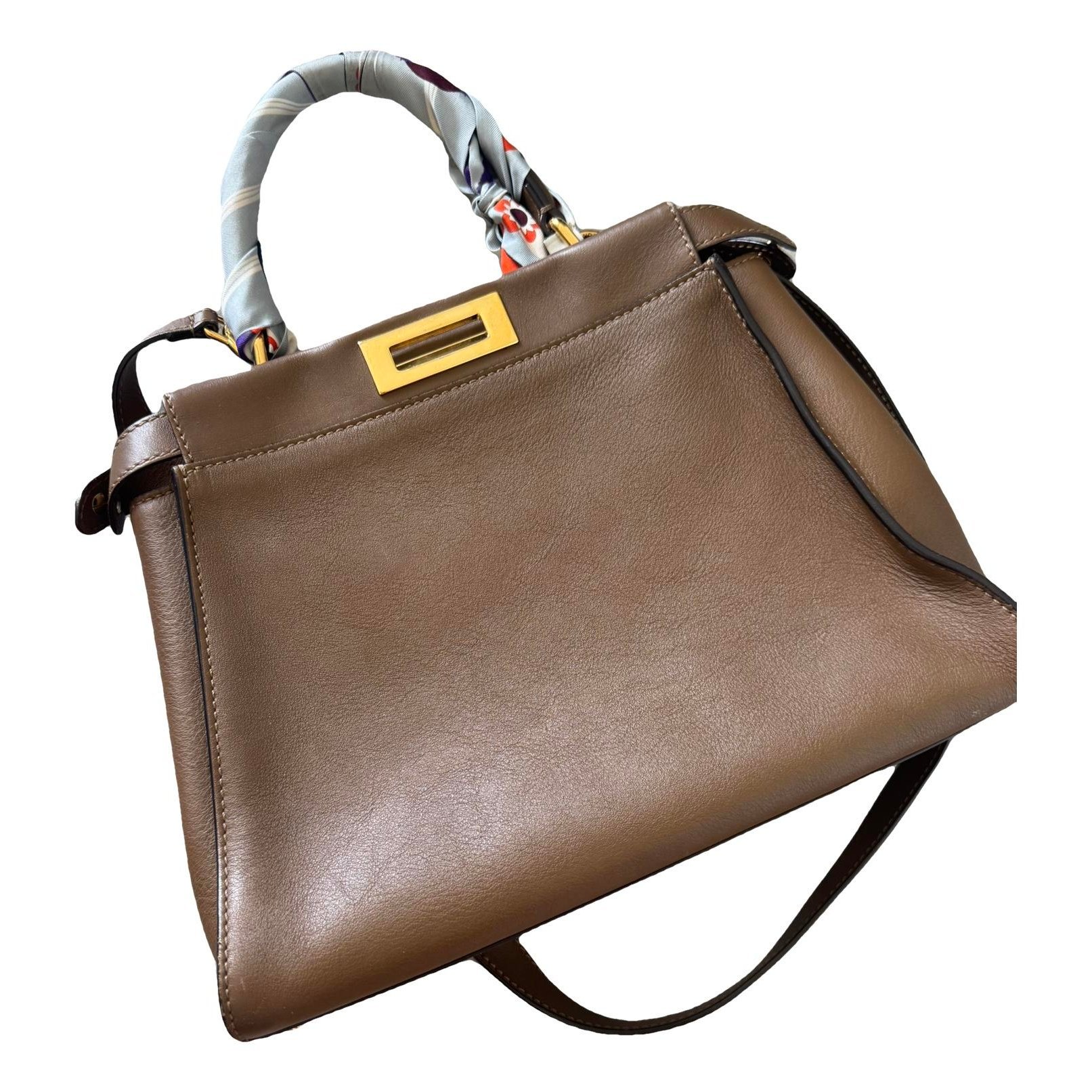 Peekaboo leather handbag