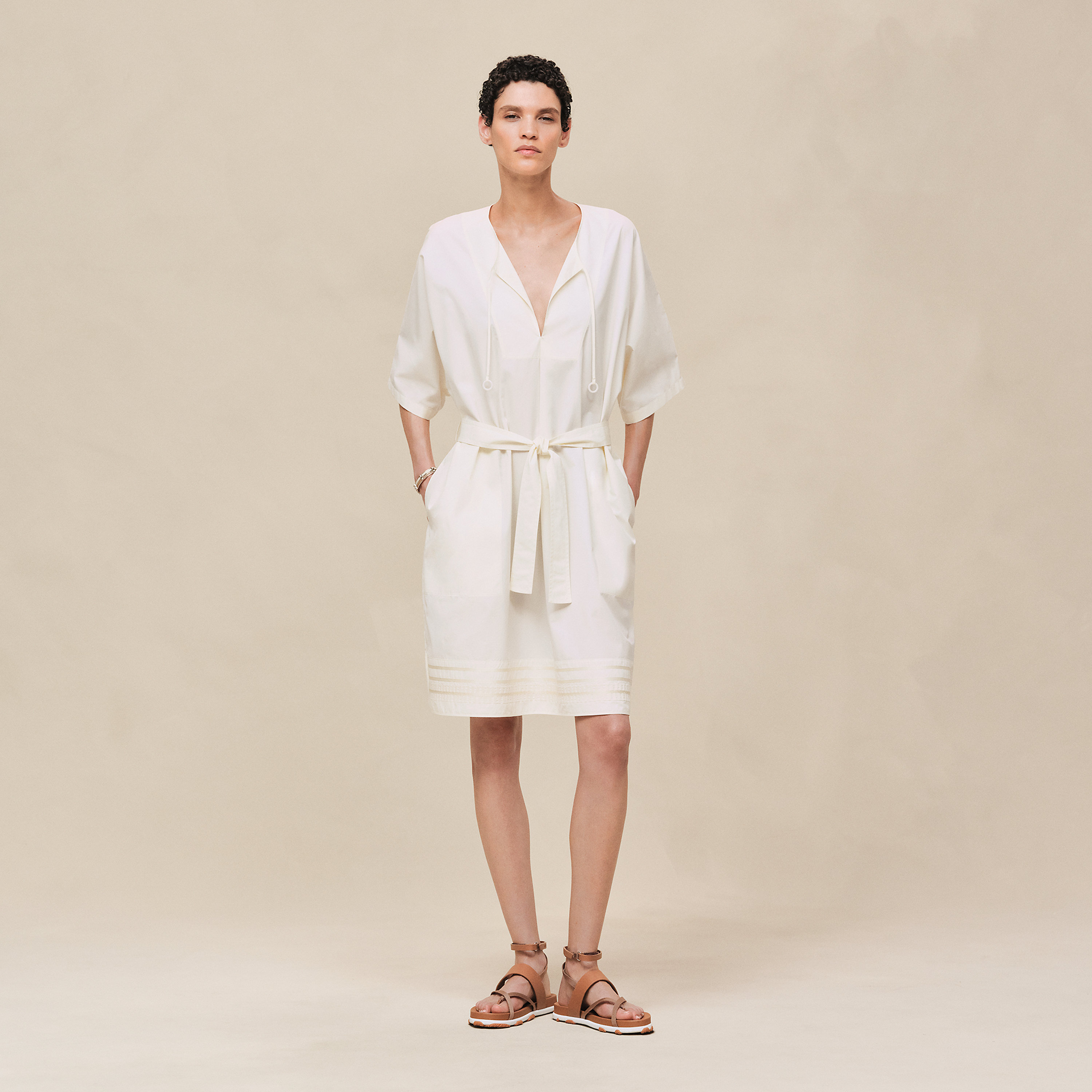 Embroidered beach caftan
