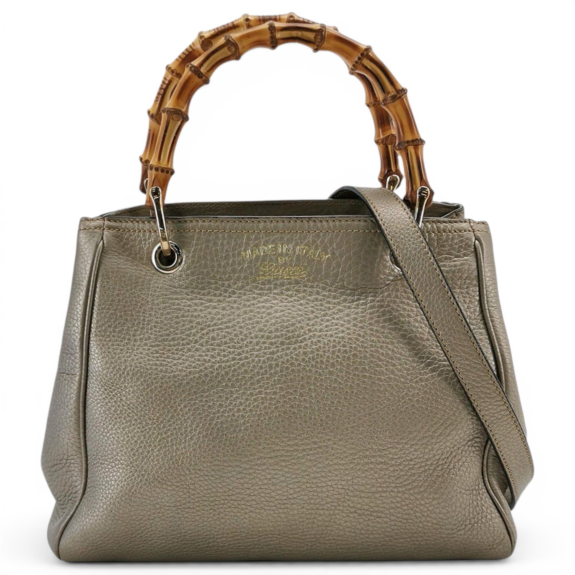 Bamboo leather handbag