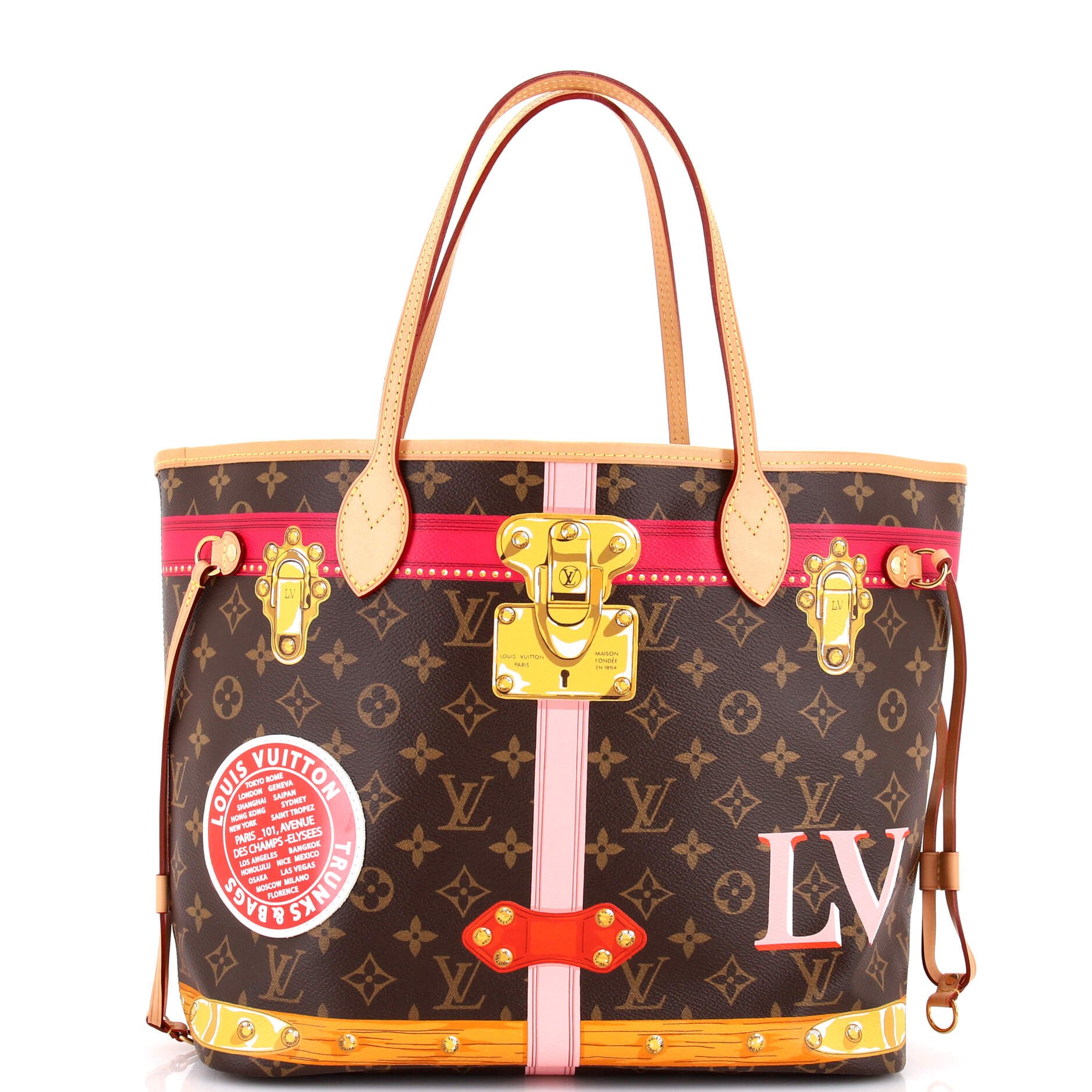 Neverfull NM Tote Limited Edition Summer Trunks Monogram Canvas MM