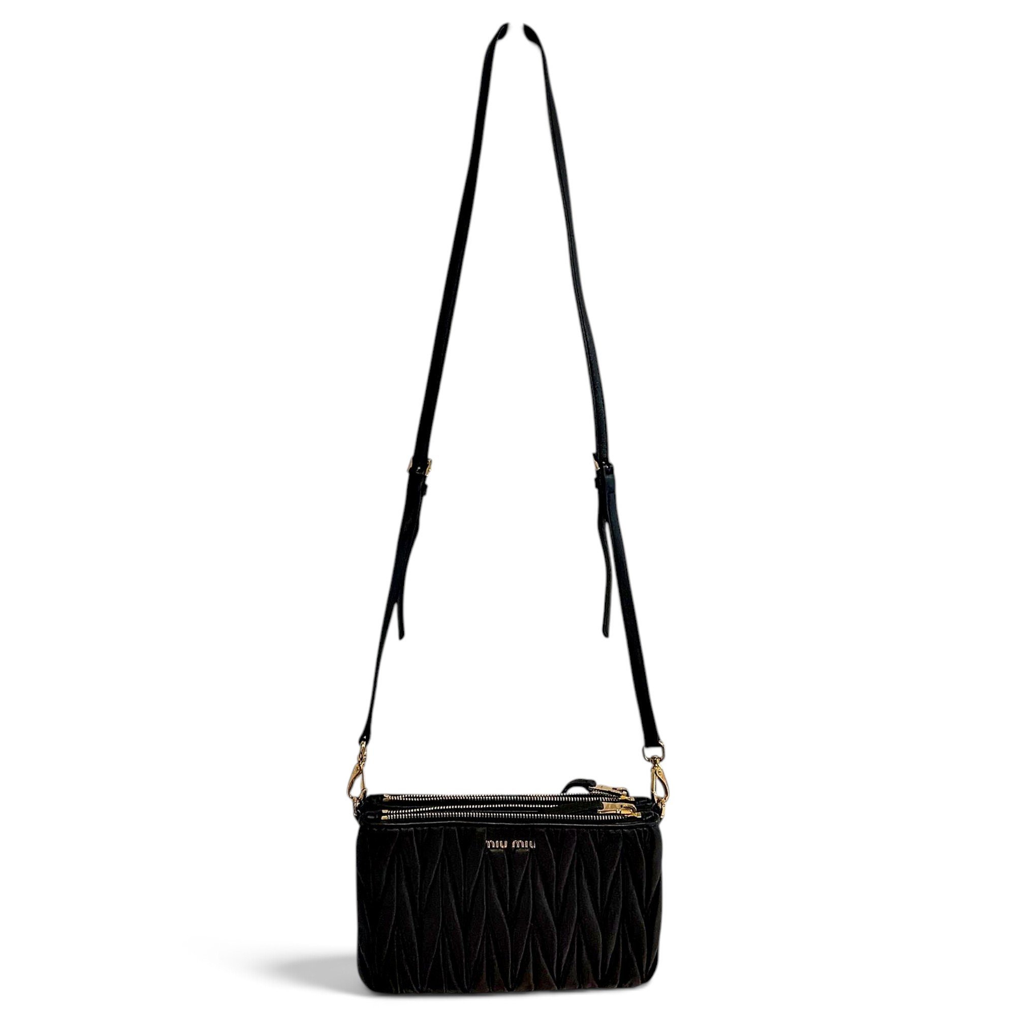 Matelassé leather crossbody bag