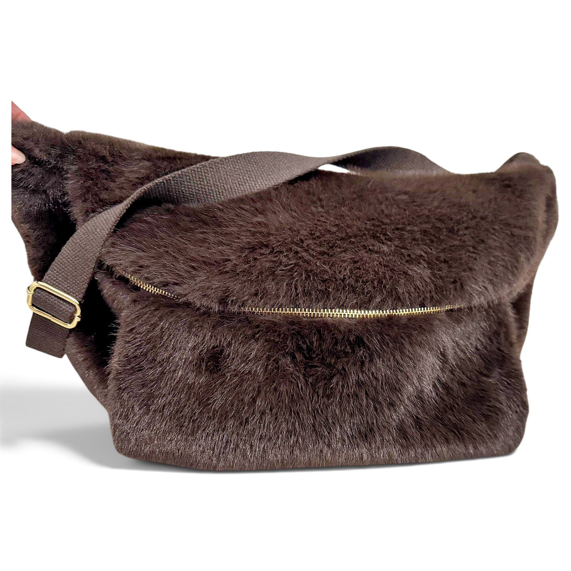 Faux fur handbag