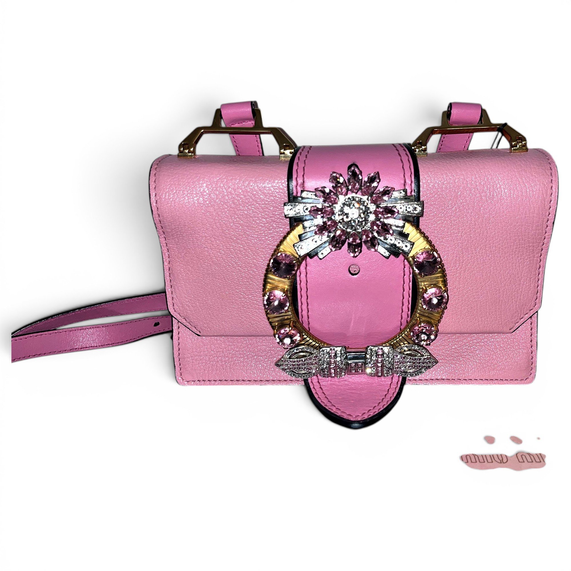 Miu Lady leather handbag