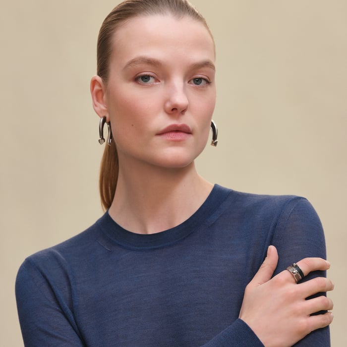 Bleu Encre Long-sleeve Sweater