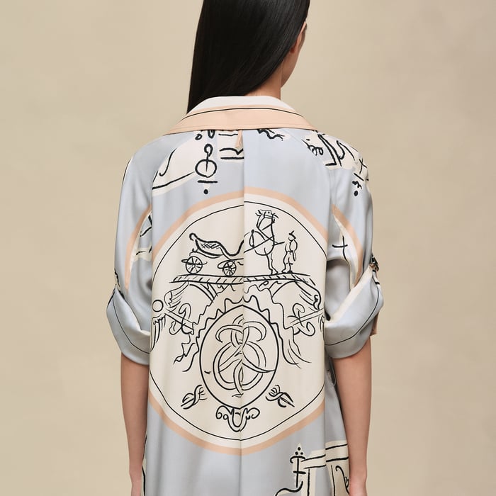 Gris Paruline "Ex-libris a Main Levee" Dress