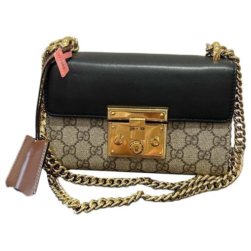 Padlock leather handbag