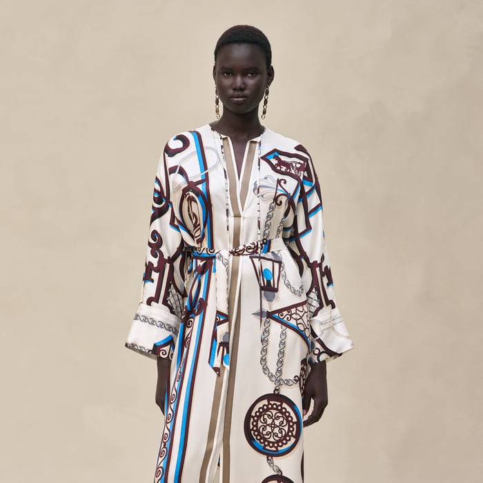 Blanc Céramique "l'Enseigne Du Sellier" Caftan