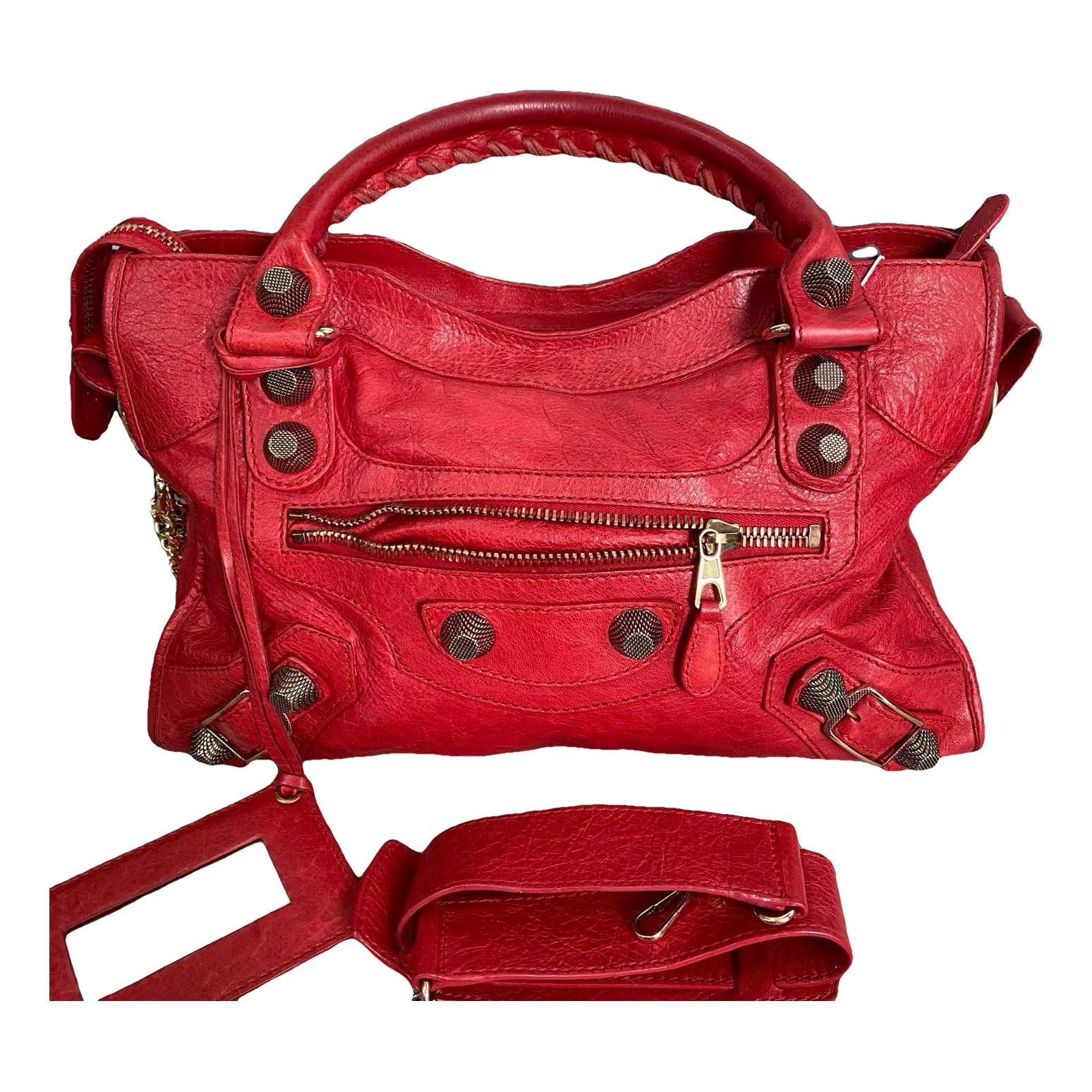 Classic Metalic leather handbag