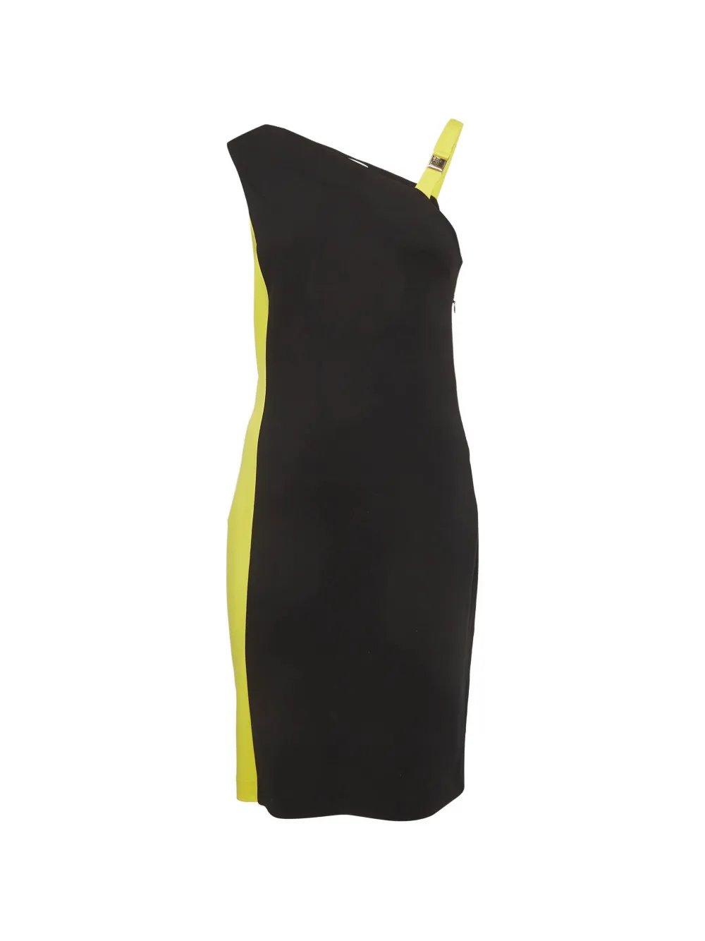 one-shoulder colour-block asymmetric dress