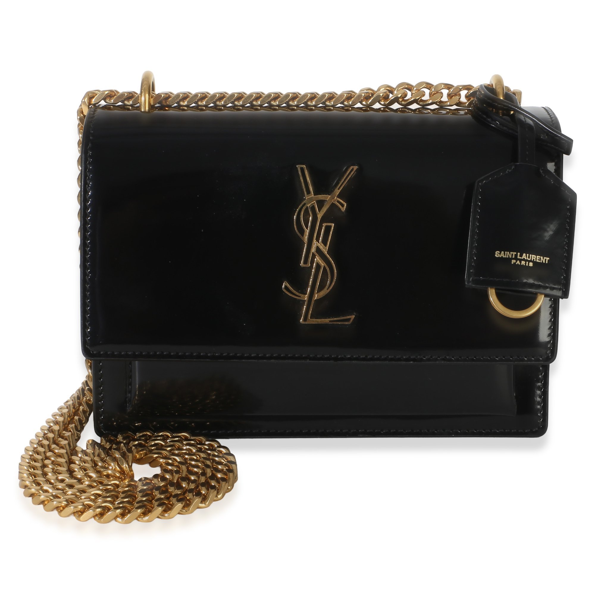 Patent leather handbag