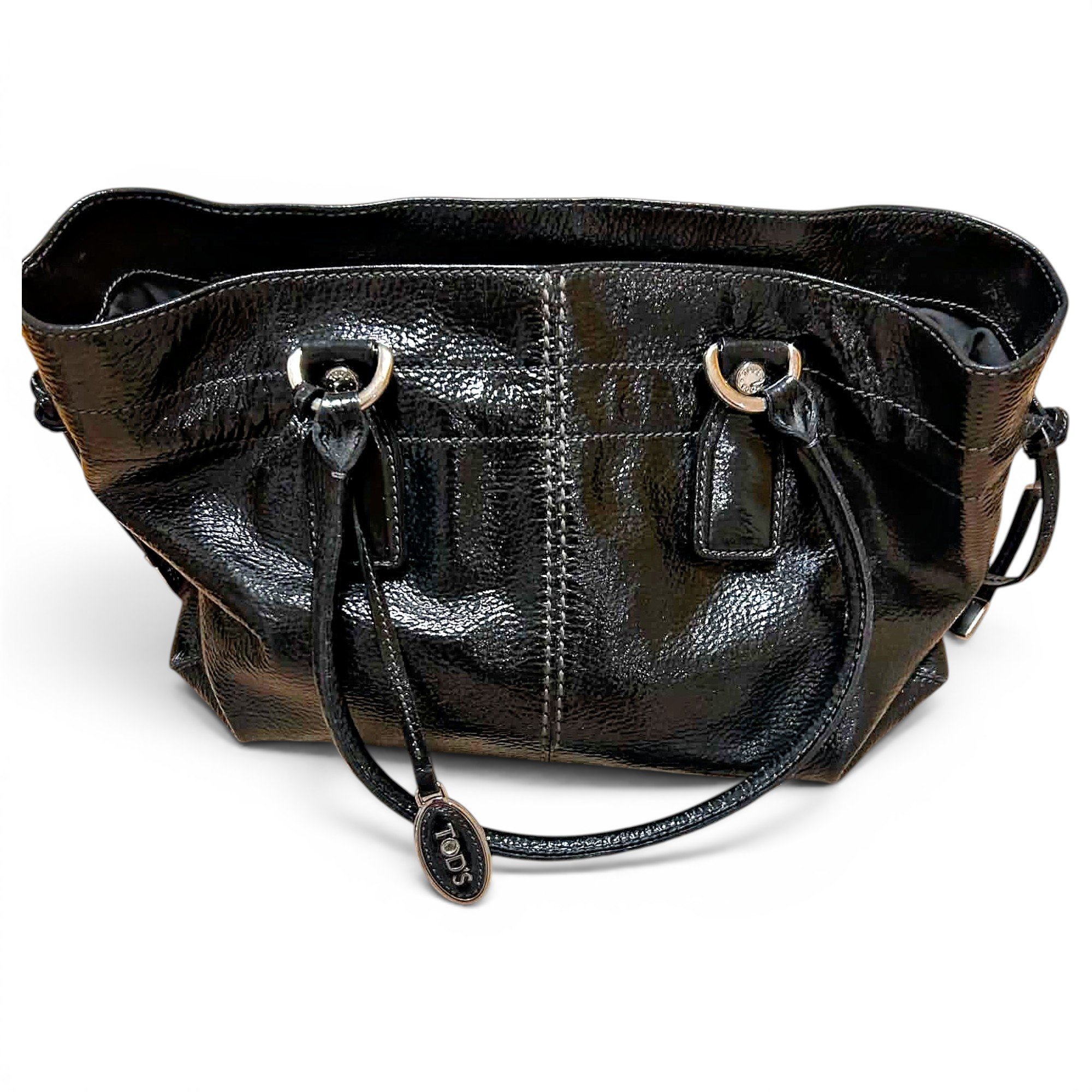 Patent leather handbag