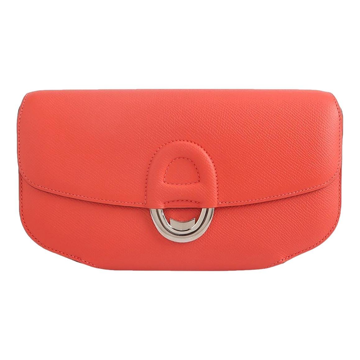 Leather clutch bag