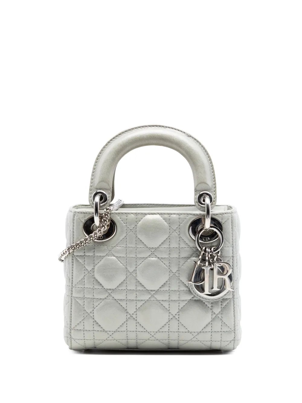 2015 Mini Iridescent Lambskin Cannage Lady Dior satchel