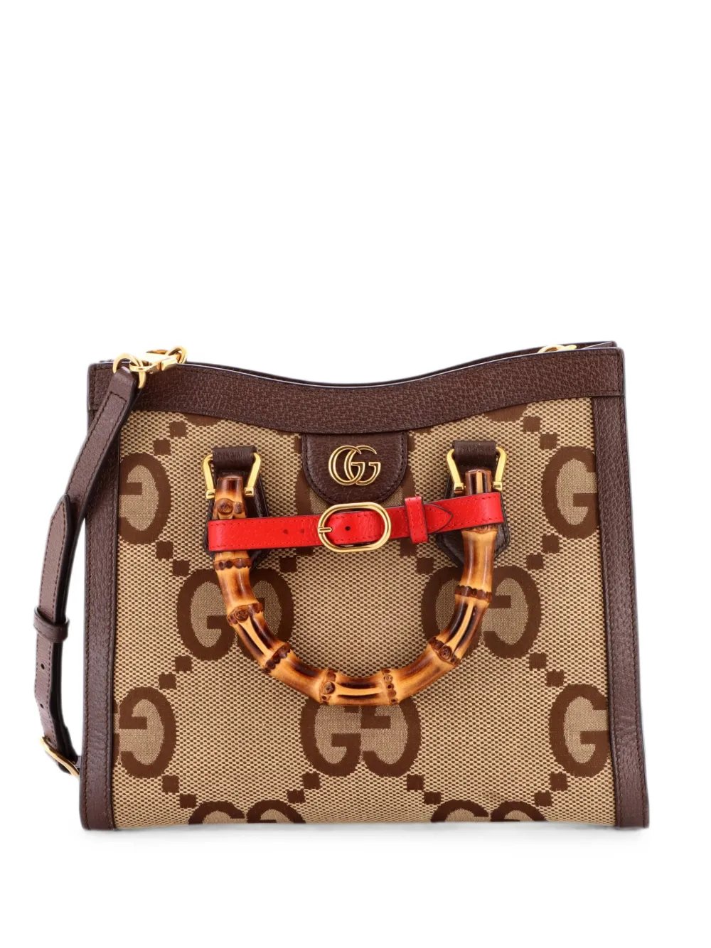 Diana NM Bamboo Handle Jumbo GG Canvas Small tote bag