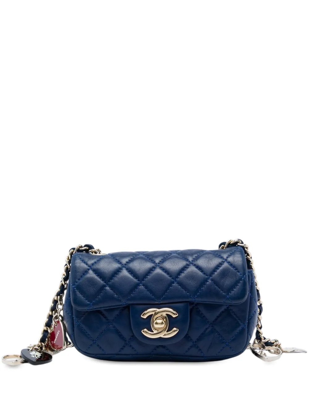 2009-2010 Extra Mini CC Quilted Lambskin Heart Valentine Charms Flap crossbody bag