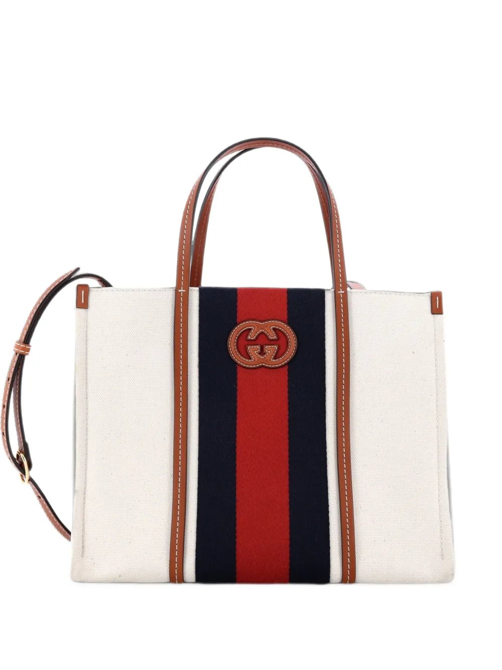 Interlocking G Web Canvas Medium tote bag
