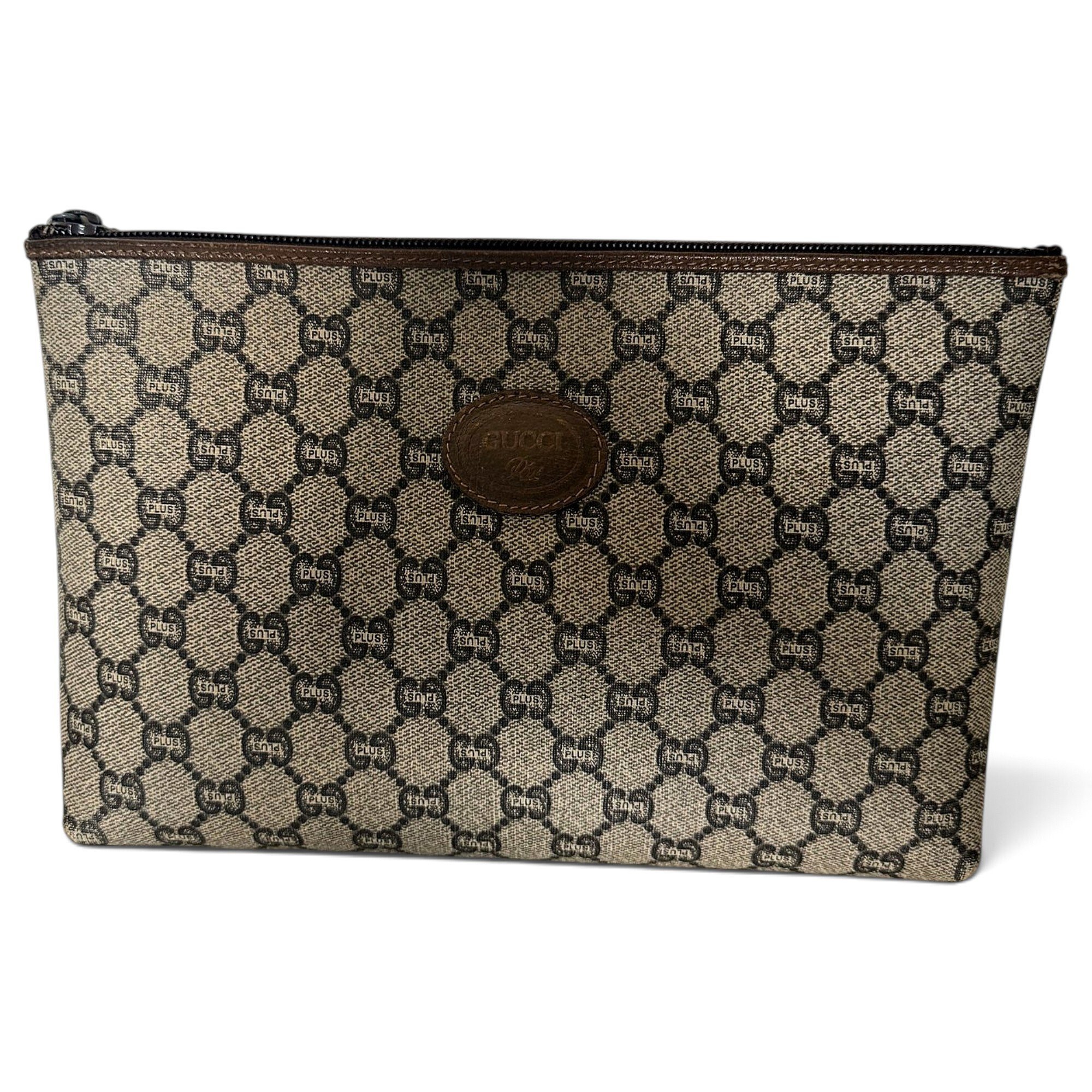 Leather clutch bag