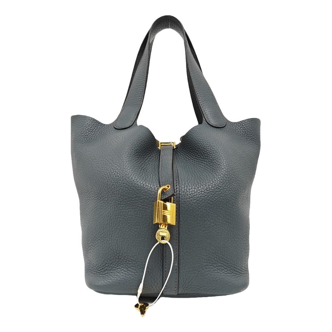 Picotin leather tote