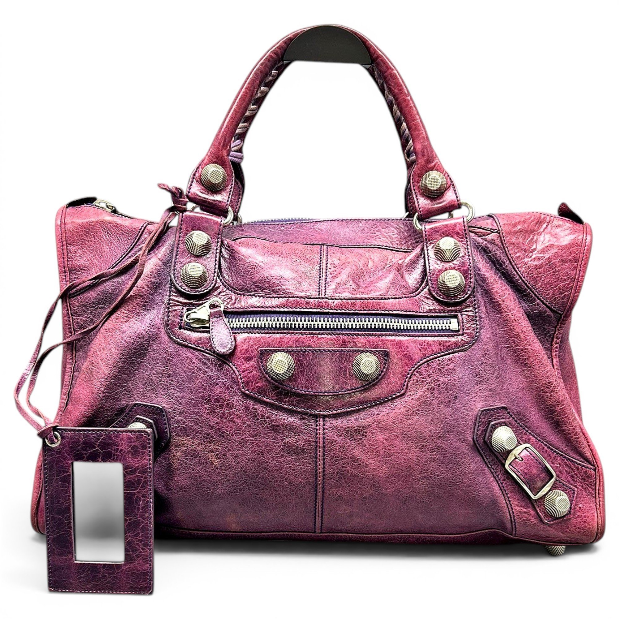 Work leather handbag