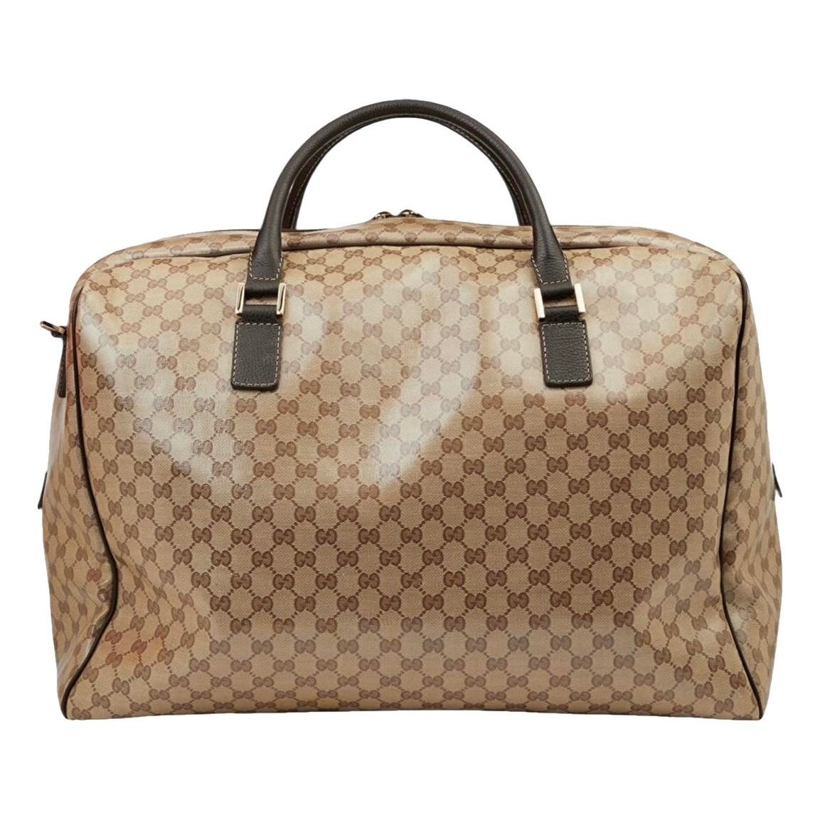 Patent leather travel bag