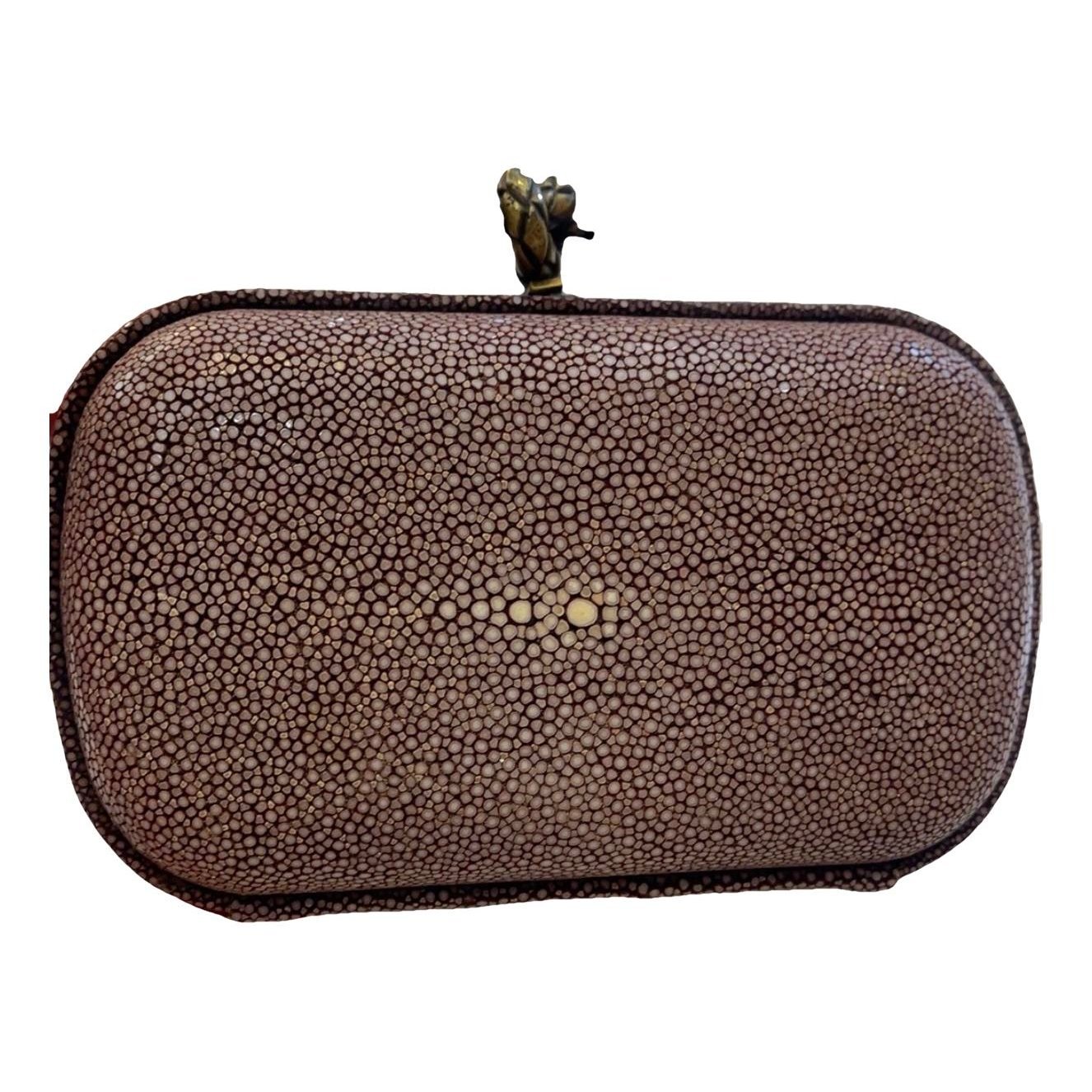 Pochette Knot leather clutch bag