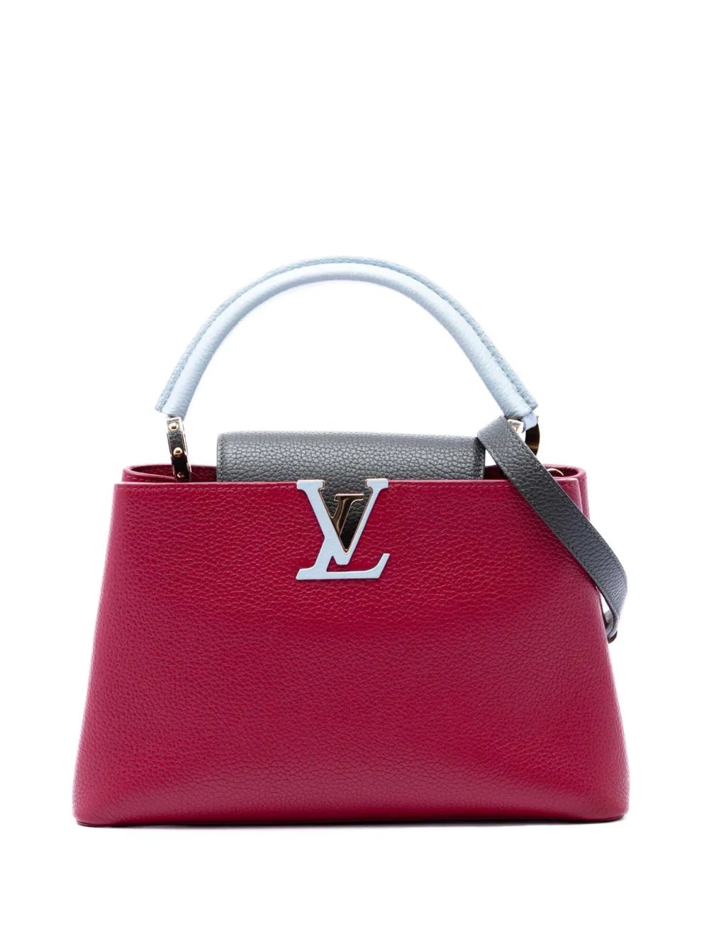 2018 Tricolor Taurillon Capucines PM satchel