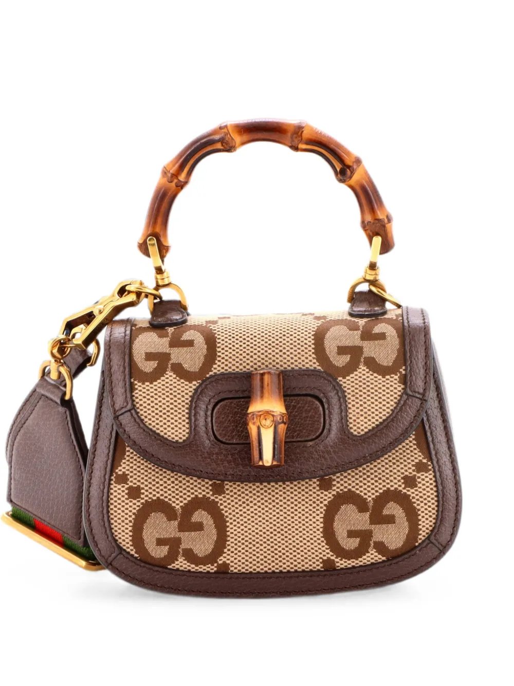 Bamboo 1947 Top Handle Bag Jumbo GG Canvas Mini crossbody bag