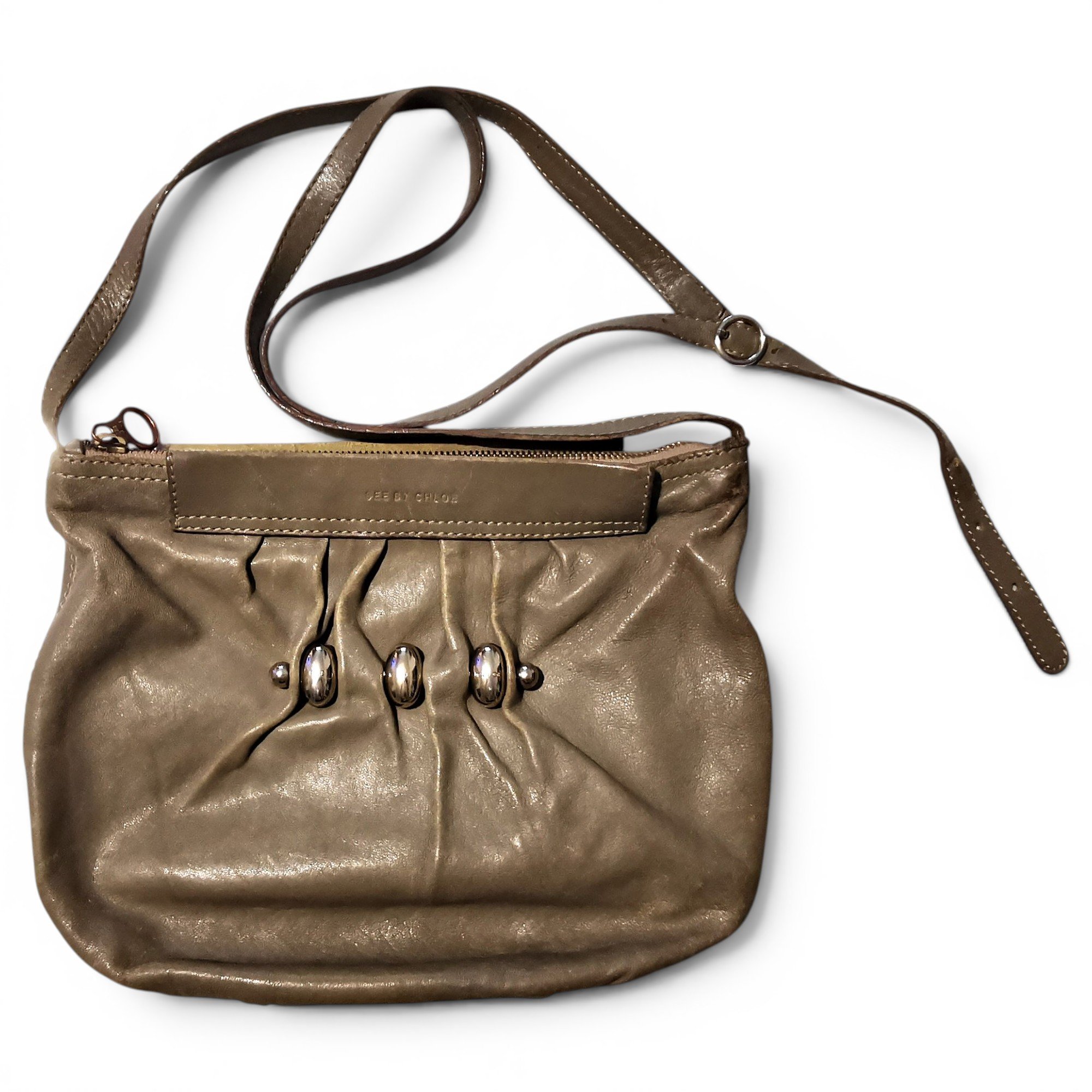 Leather clutch bag