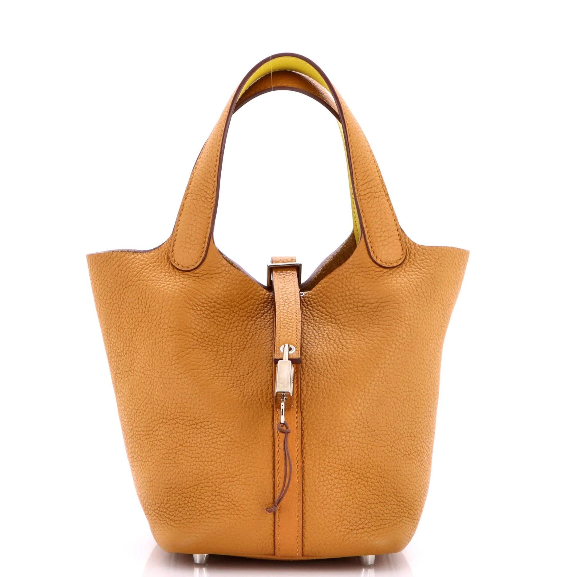 Hermes Picotin 18 Handbag Clemence Leather 2020