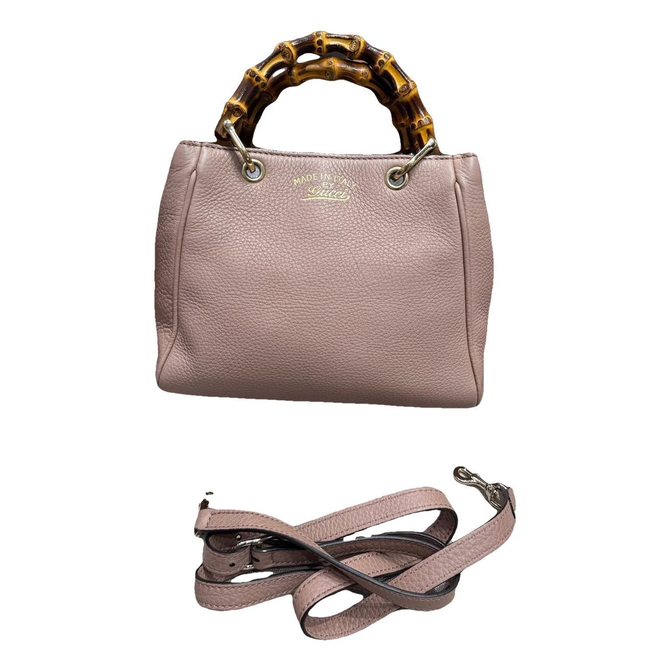 Bamboo leather handbag