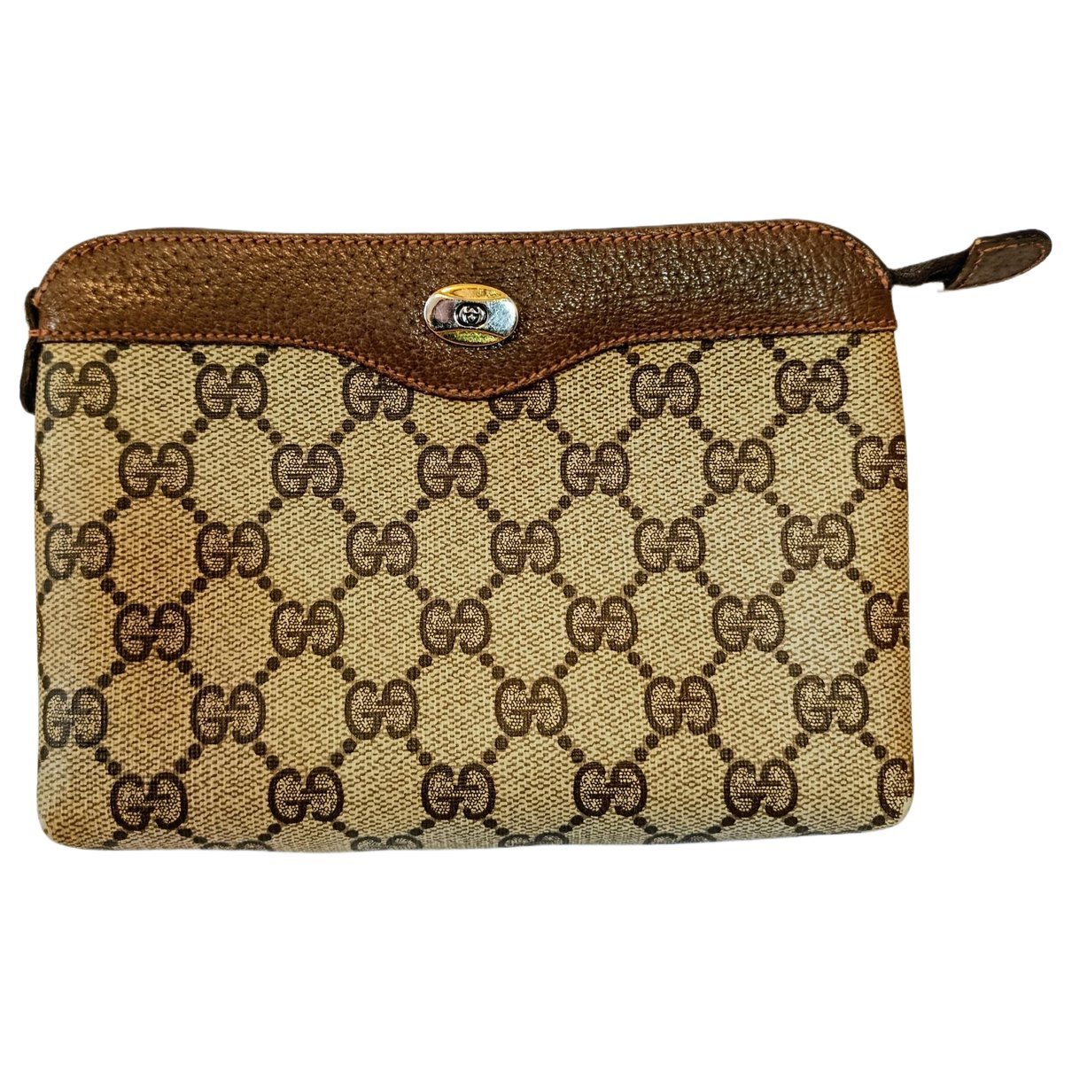 Leather clutch bag
