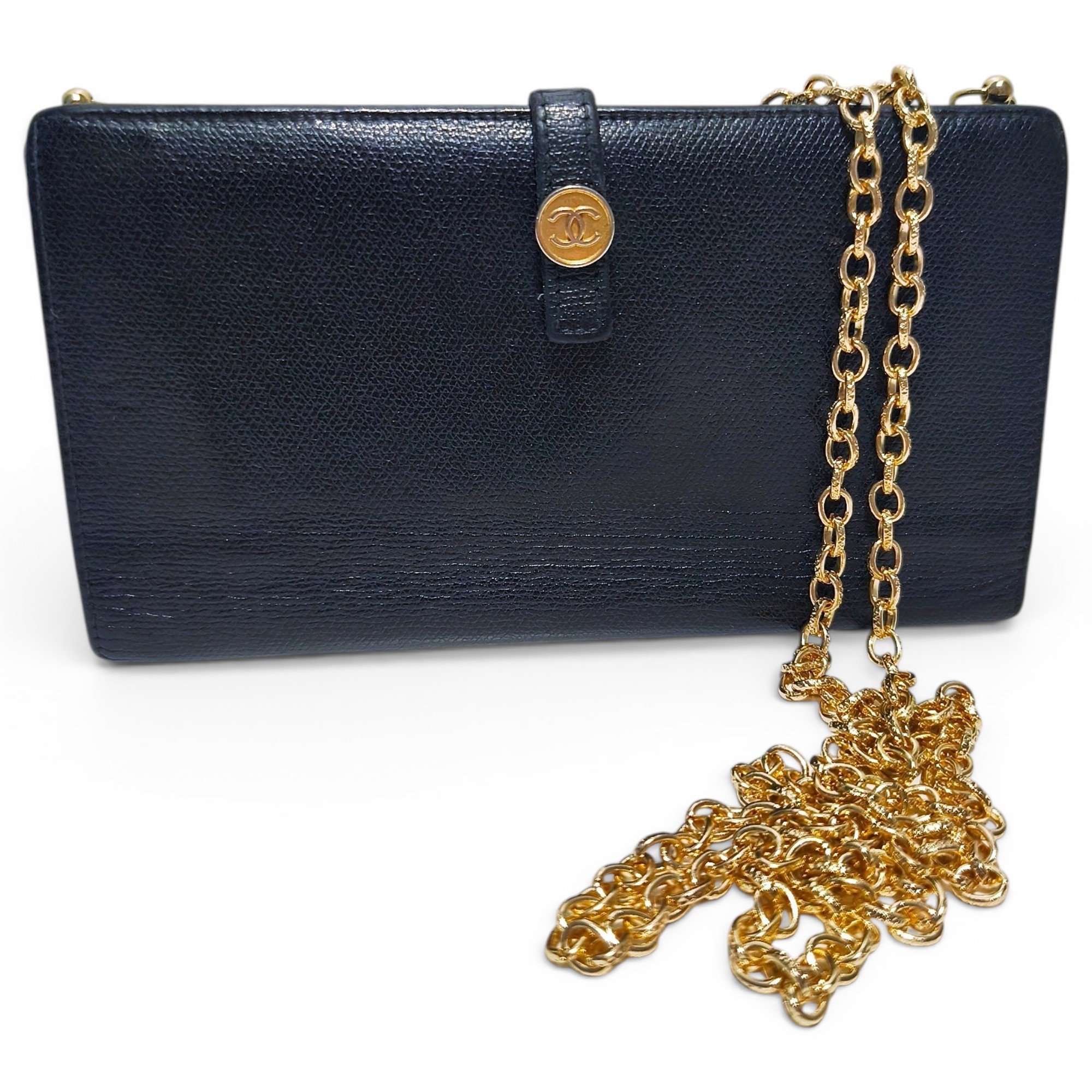 Leather clutch bag