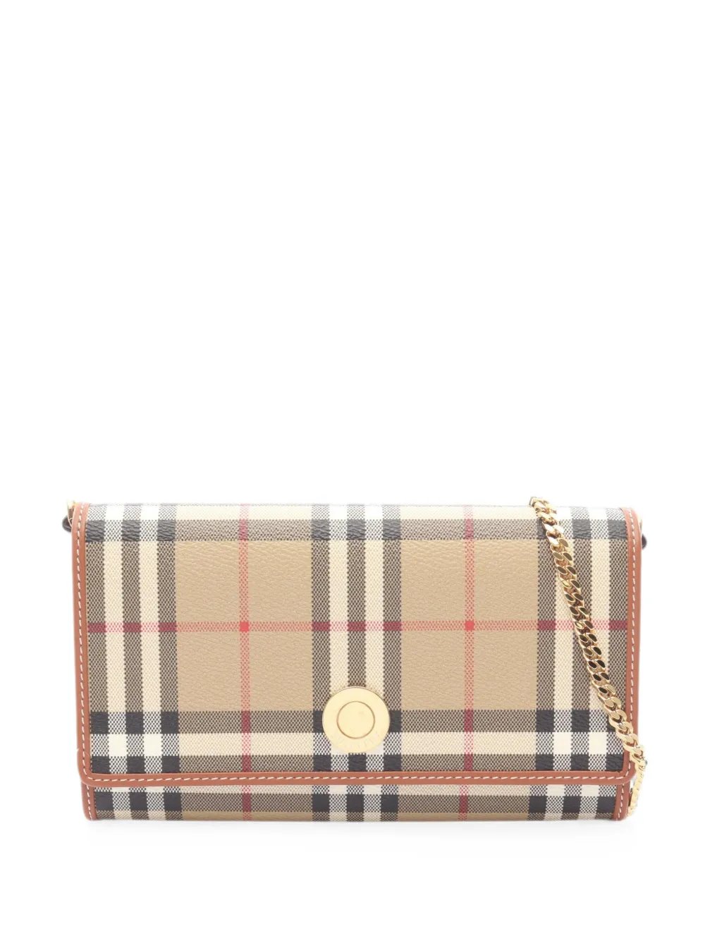 Nova check chain clutch bag