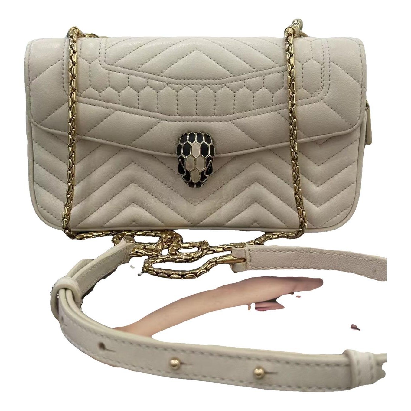Serpenti leather handbag