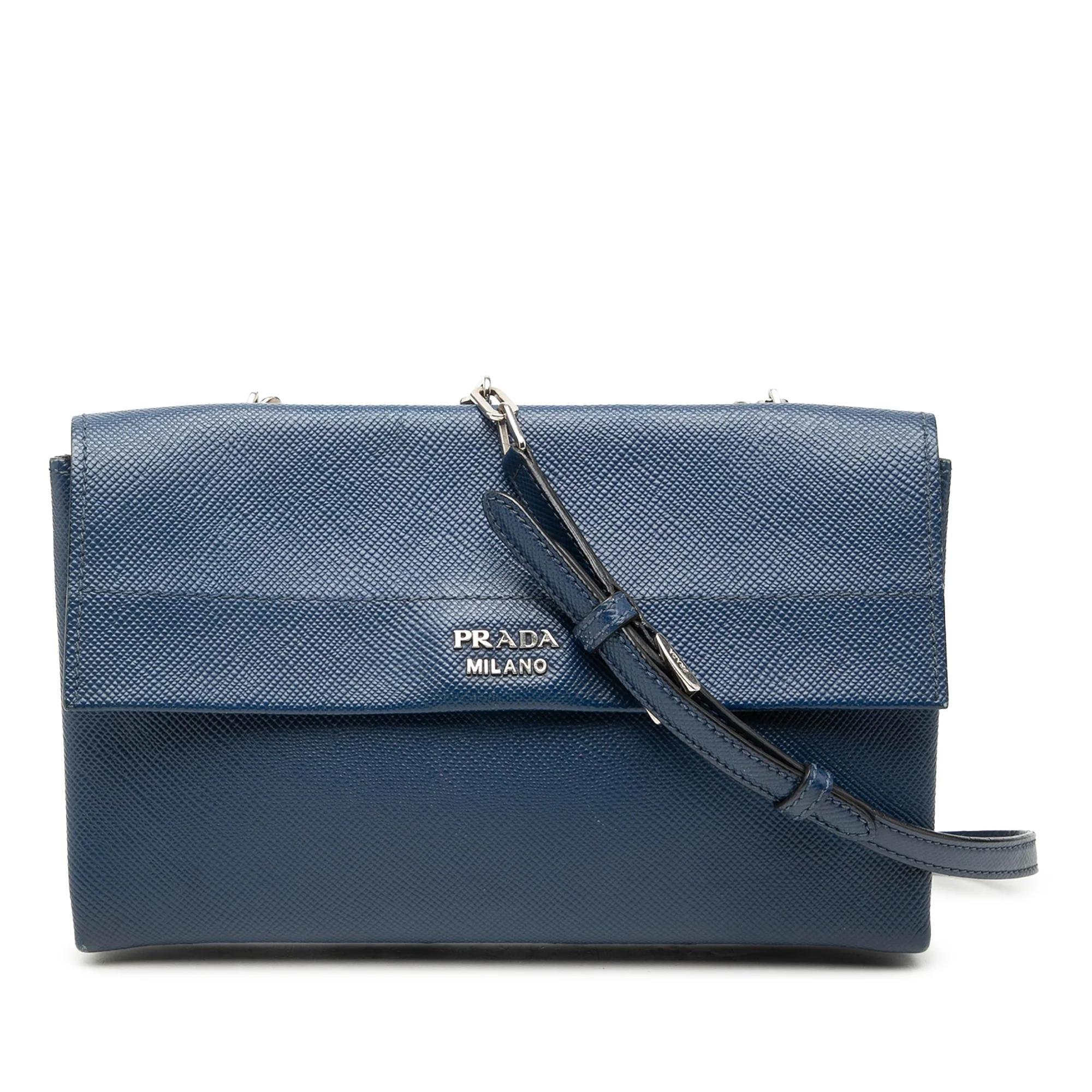 Double leather crossbody bag