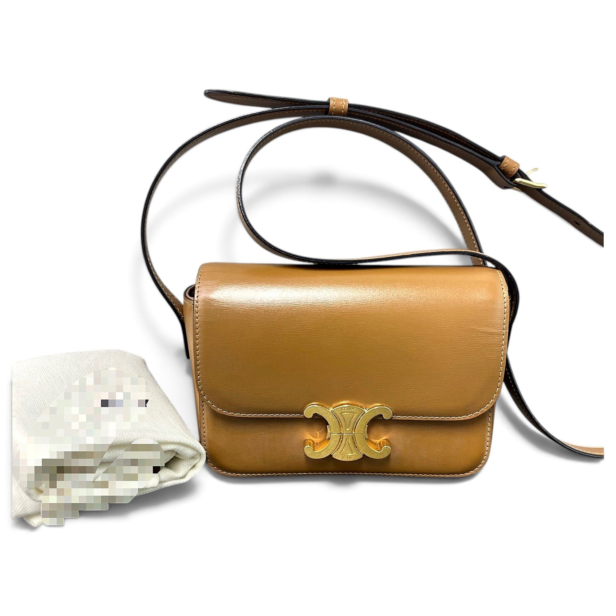 Triomphe leather handbag