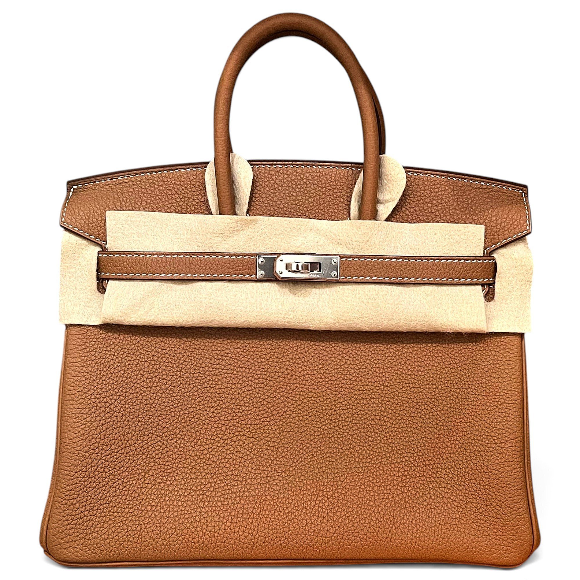Birkin 25 leather handbag