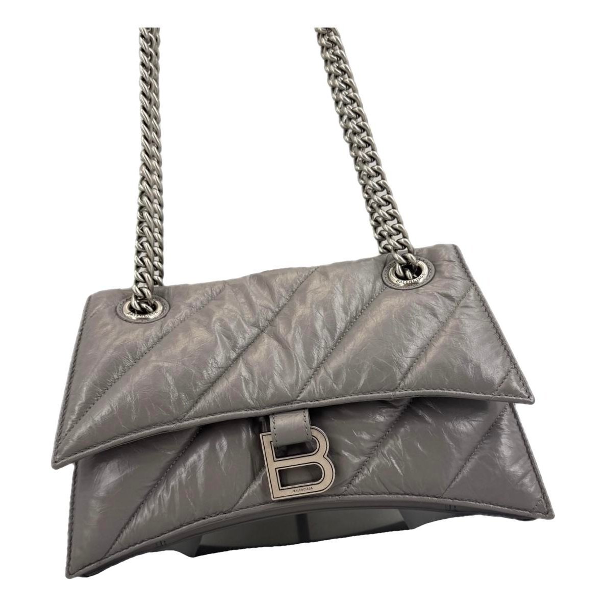 Crush leather handbag
