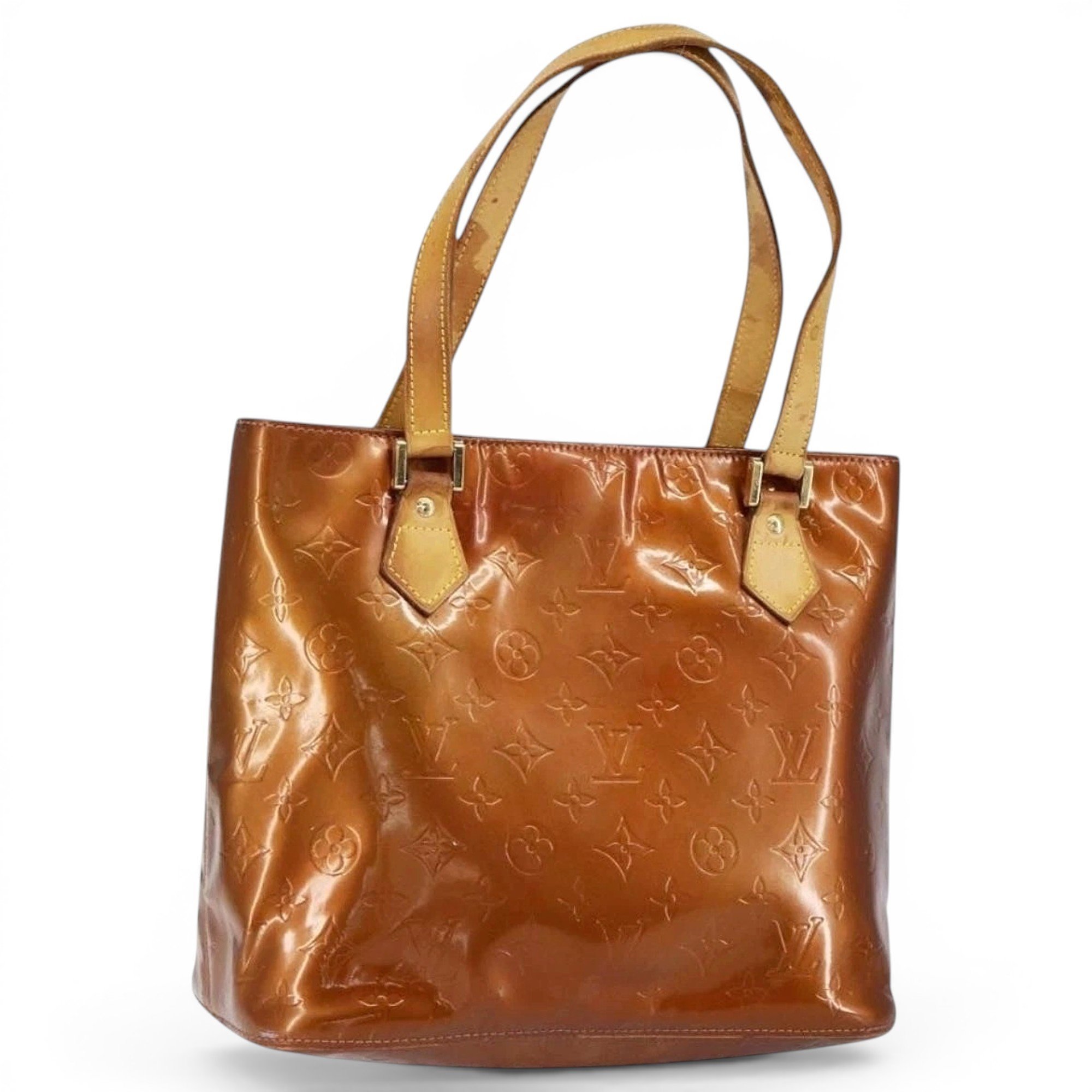 Patent leather handbag