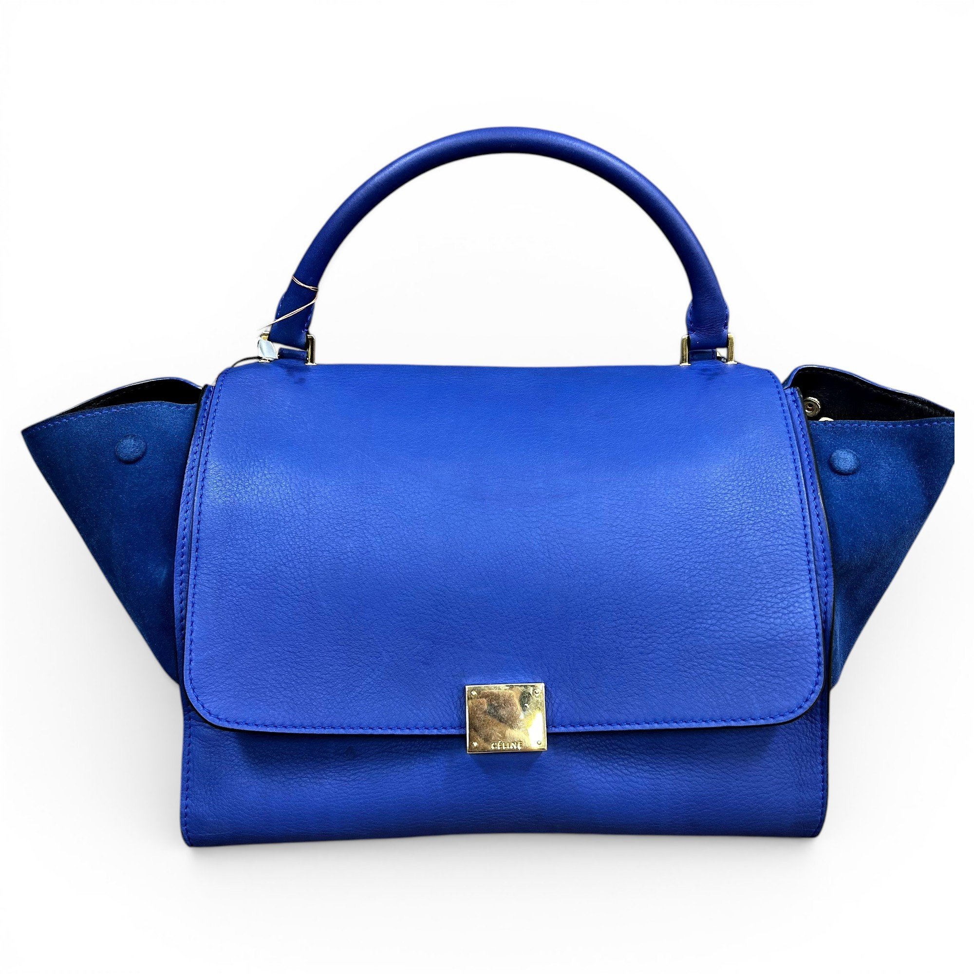 Trapèze leather handbag