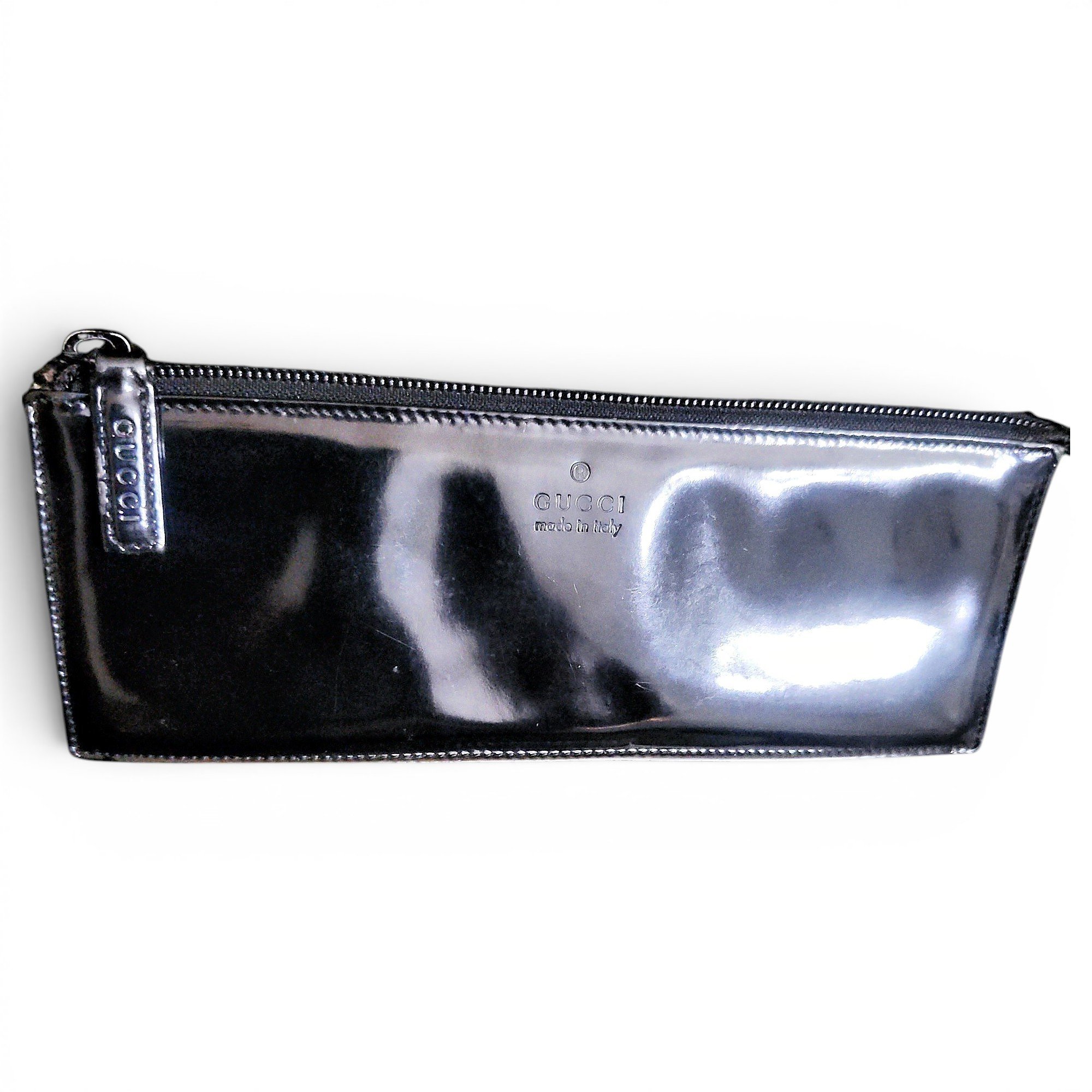 Leather clutch bag