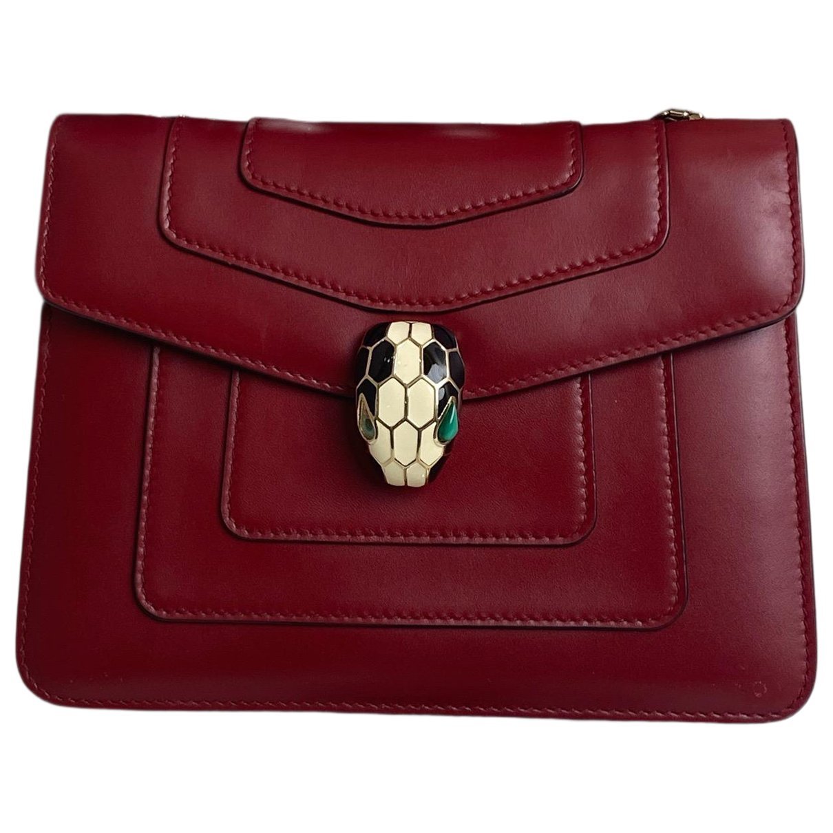 Serpenti leather handbag