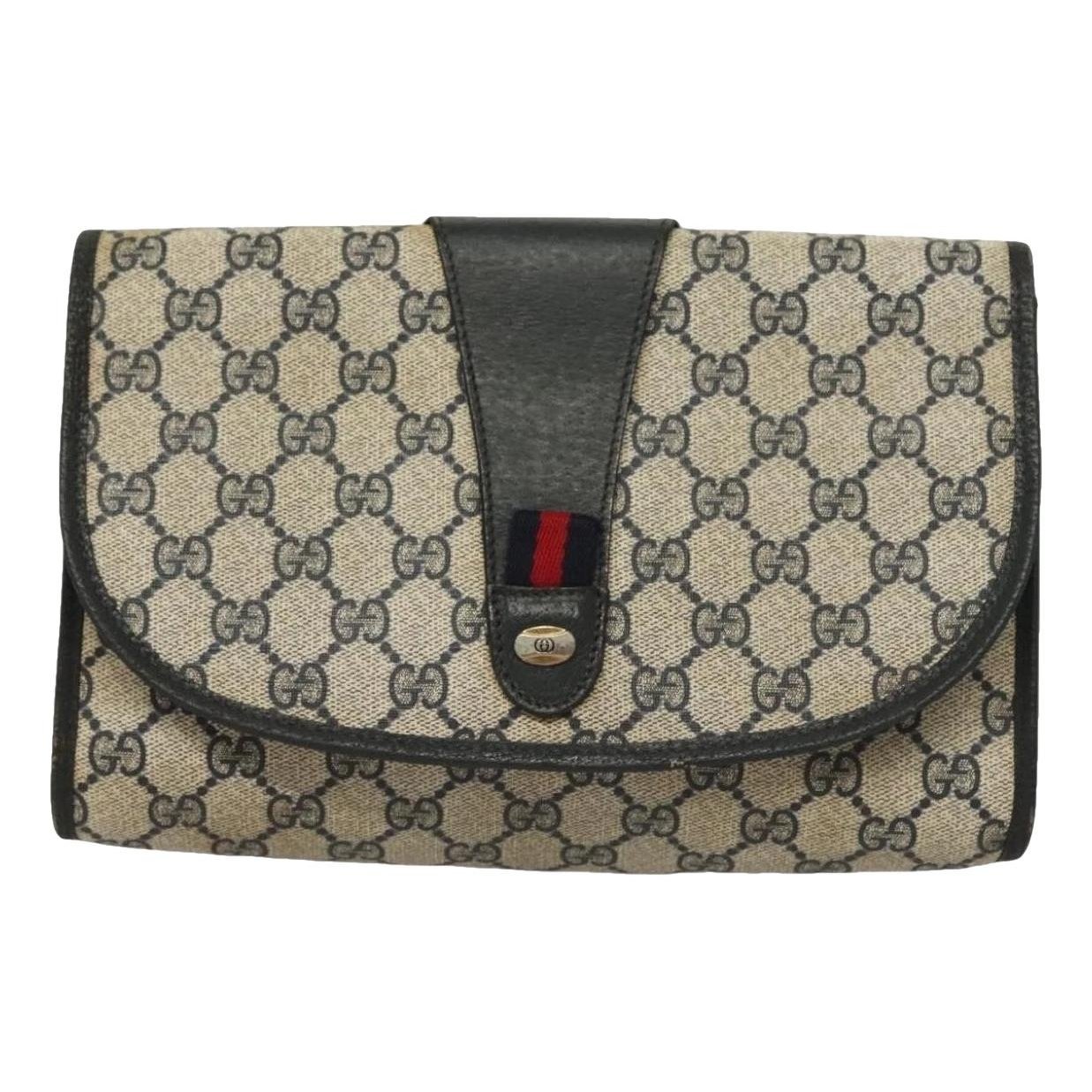 Leather clutch bag