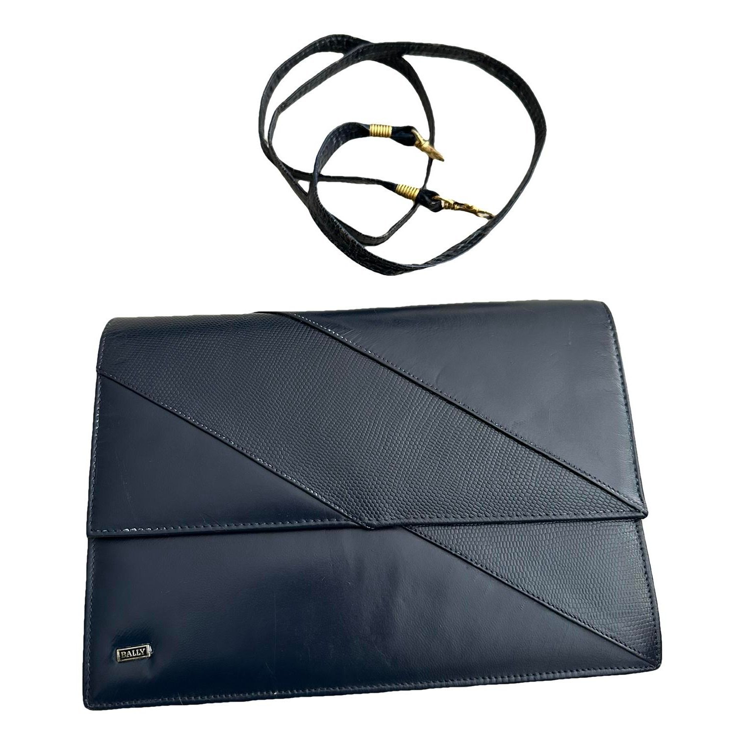 Leather clutch bag