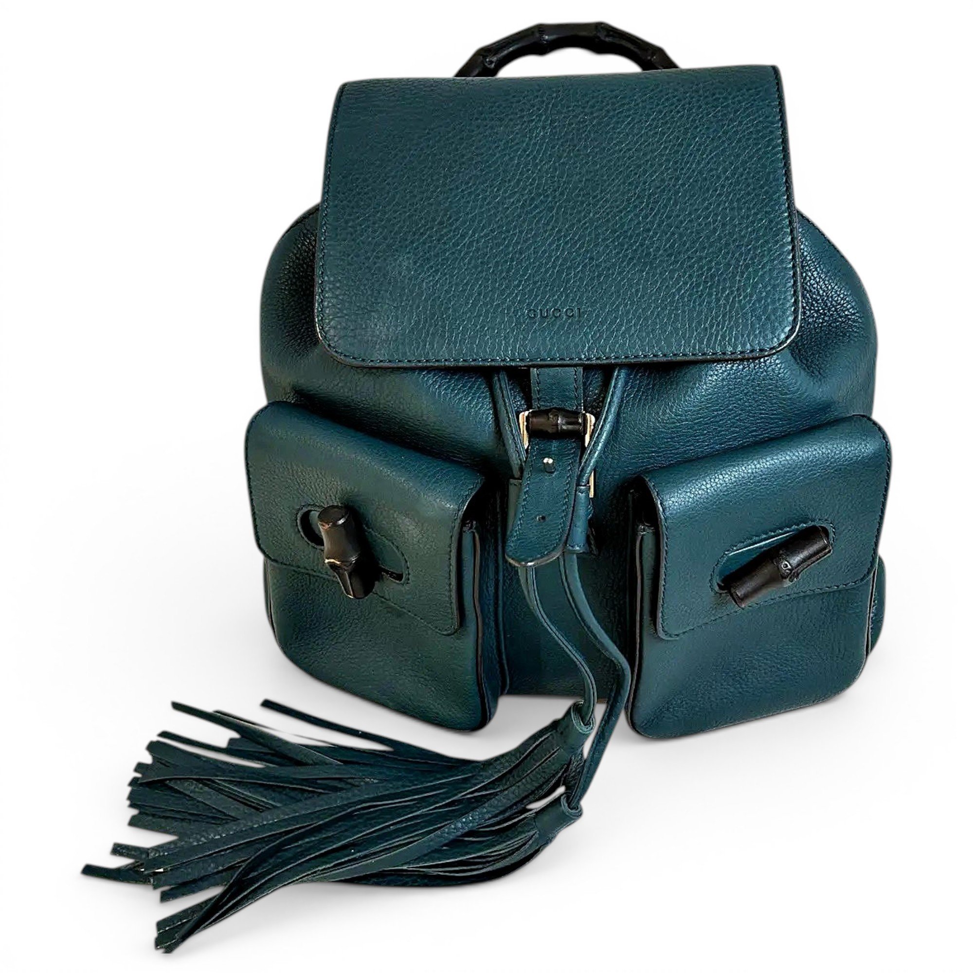 Vintage Bamboo leather backpack