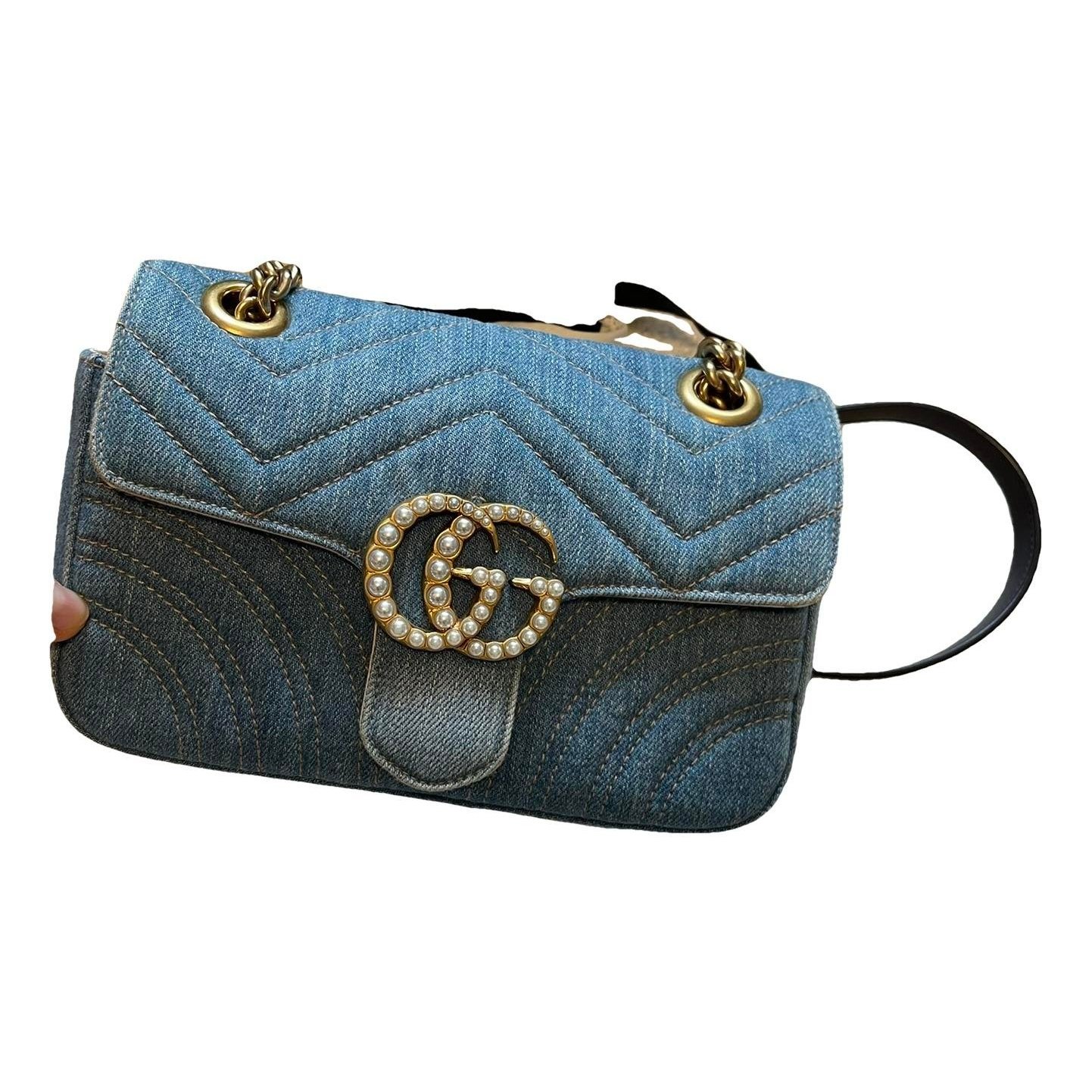 Pearly GG Marmont crossbody bag