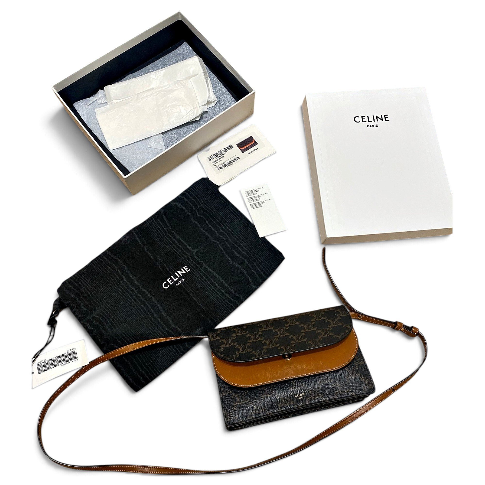 Trio leather crossbody bag